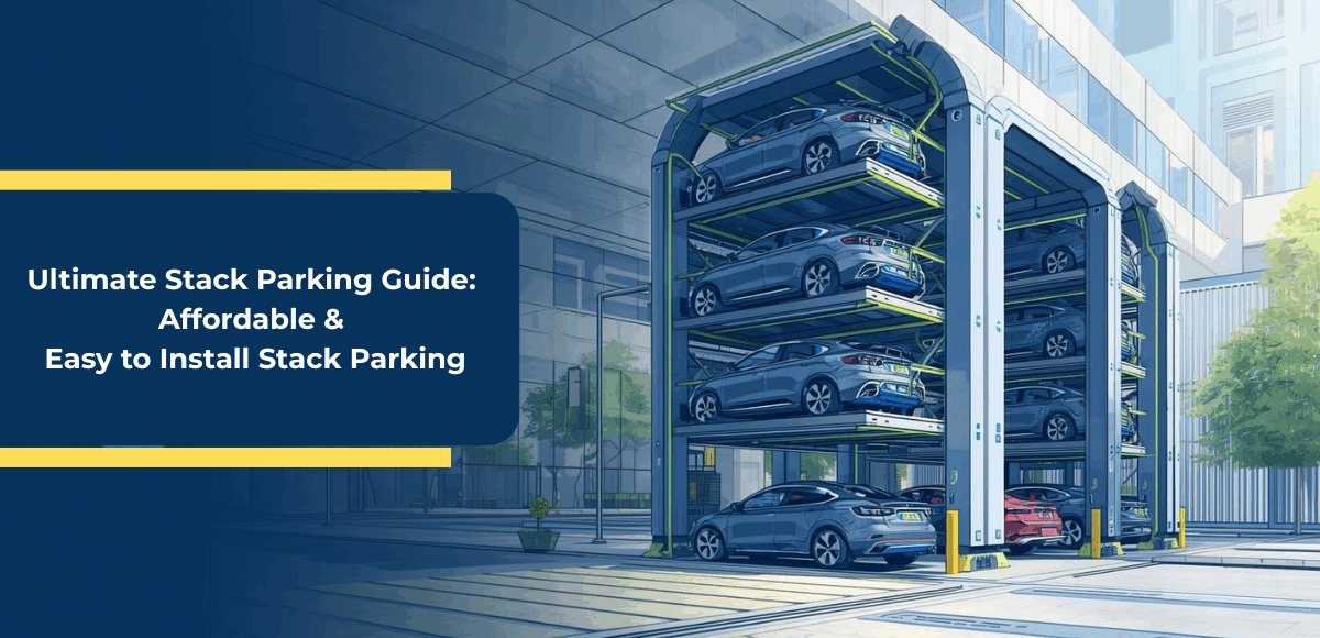 Stack parking guide showing vertical car parking system for urban and commercial properties